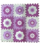 Puzzle Covor din Cauciuc cu Flori 9 Piese