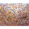 Tablou gigant pictat manual birou, living, Compozitie abstracta, 140x70cm ulei pe panza, reproducere Jackson Pollock