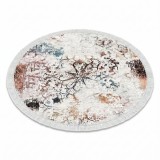 Covor de Hol Rotund Amira, Lavabil, Antiderepant, Multicolor, 100x100 cm