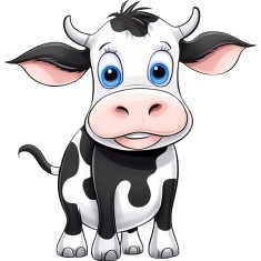 Sticker decorativ, Vacuta, Negru, 62 cm, 1293STK-1