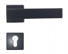 M&acirc;ner ușă interior M1004, negru mat, rozetă yală pătrată slim 50x50x7mm, aliaj AlZn, Italia