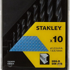 Set Burghie HSS-R Stanley STA56030 1-10 mm 10 piese