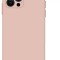 Husa silicon si protectie camera cu microfibra in interior Iphone 13 Pro Roz