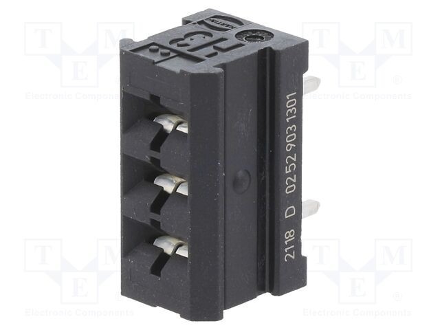 Conector PCB-PCB HARTING har-modular&reg; 3 pini mamă drept THT 20,32mm