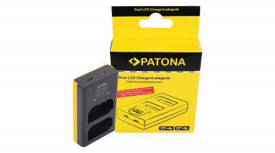 PATONA &amp;Icirc;ncărcător USB Dual LCD Panasonic DMW-BLK22 DC-S5 G9 GH5 GH5S - Patona foto