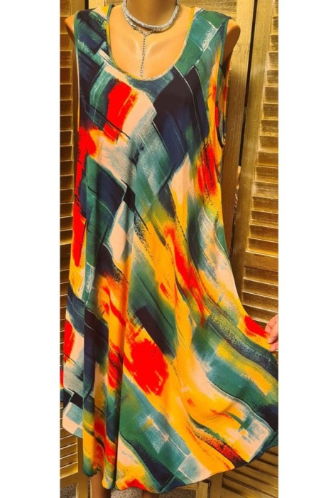 Rochie Vascoza fără m&acirc;neci cod 007Marimea