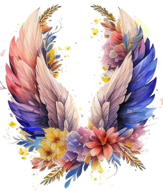 Sticker decorativ, Aripi, Albastru, 71 cm, 1355STK-1 foto