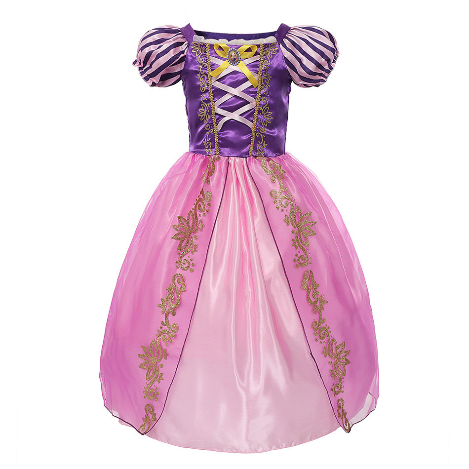 Rochie fetite printese Disney Rapunzel, 5-6ani, mărime 130 | Okazii.ro