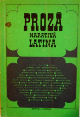 PROZA NARATIVA LATINA de MIHAI NICHITA, 1972 foto