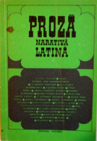 PROZA NARATIVA LATINA de MIHAI NICHITA, 1972