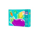 Set puzzle de jucarie, 8 Legume din lemn, 33 de piese, 20 x 15 cm
