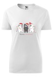 Tricou Personalizat de Craciun cu Pisici si Mesaj Meowy Christmas