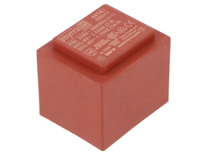 Transformator &icirc;ncapsulat 2,3VA 230V 6V PCB