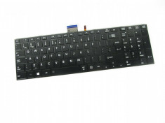 Tastatura Laptop Toshiba Satellite L50-A luminata cu rama us neagra foto