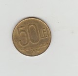 bnk mnd Romania 50 lei 1992 , varianta 2 - cifre subtiri