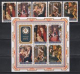 Cook Insule 1977 - Crăciun, Serie + Bloc + 5 Colite, SET COMPLET, 4 POZE, MNH