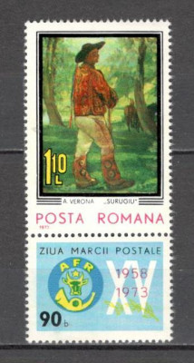 Romania.1973 Ziua marcii postale-Pictura ZR.489 foto