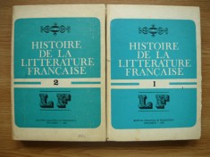 ANGELA ION - HISTOIRE DE LA LITTERATURE FRANCAISE - 2 volume - 1982 foto