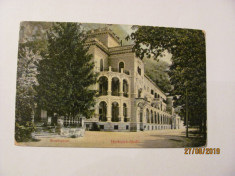 GE - Ilustrata veche BAILE HERCULANE &amp;quot;Hotel Carol&amp;quot; circulata 1916 / varianta 2 foto