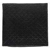 Fata de Perna Decorativa de Iarna Neagra Velvet Model Romburi 45x43 cm