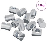 vidaXL Piulițe cilindrice 3462 pcs Argintiu M6 x 13 mm Metal 864426