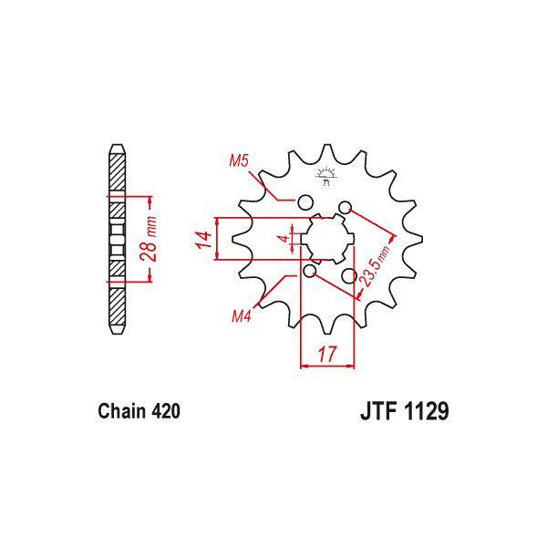 MBS Pinion fata 420 Z13, Cod Produs: JTF112913