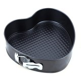 Tava metalica pentru copt prajituri Pufo Hearty in forma de inima, cu baza detasabila, 24 cm
