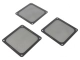 Filtru plastic &Oslash;120mm cu magnet și șuruburi, set 3buc, negru