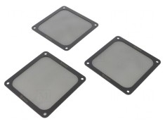 Filtru plastic &Oslash;120mm cu magnet și șuruburi, set 3buc, negru