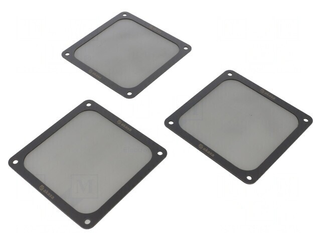 Filtru plastic &Oslash;120mm cu magnet și șuruburi, set 3buc, negru