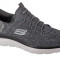 Pantofi pentru adidași Skechers Slip-Ins: Summits - Key Pace 232469-CCBK gri