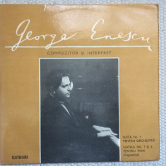 george enescu suita nr. 1 pt. orchestra suitele nr 1 si 2 pt. pian disc vinyl lp