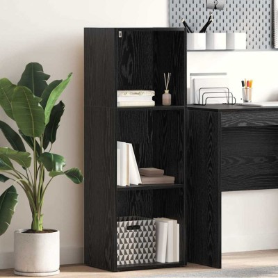 vidaXL Bibliotecă Stejar negru 40 x 30 x 114 cm Lemn compozit 875014 foto