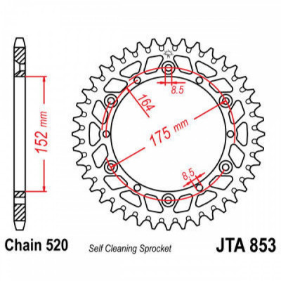 Pinion spate AL 520 Z40 JTA853.40 Cod Produs: MX_NEW 12110847PE foto