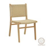 Cumpara ieftin Scaun Julien lemn de arbore de cauciuc culoare lemn natural - franghie culoare lemn naturala 61x54x85cm