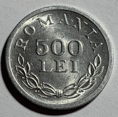 500 Lei 1946 Aluminiu, Romania, a UNC, Luciu de batere (1) foto