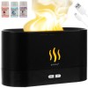 SMARTECH Difuzor de ulei esential, aromaterapie, umidificator de aer, rezervor 180ML, cu lumina tip flacara + Cadou 3 Uleiuri