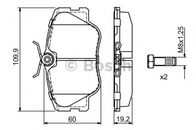 Set placute frana,frana disc MERCEDES E-CLASS Cupe (C124) (1993 - 1997) BOSCH 0 986 469 410 foto