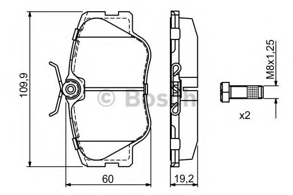 Set placute frana,frana disc MERCEDES E-CLASS Cupe (C124) (1993 - 1997) BOSCH 0 986 469 410