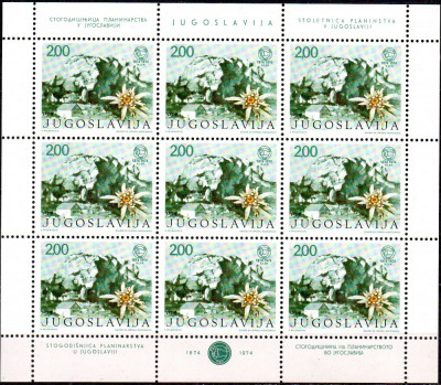 JUGOSLAVIA 1974, Flora, serie neuzata, MNH foto