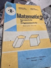 Augustin Cota, Mariana Radutiu, Marta Rado, Florica Vornicescu - Matematica. Geometrie si Trigonometrie. Manual pentru clasa a X-a