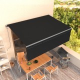 VidaXL Copertină retractabilă automat cu stor, antracit, 4,5x3 m