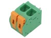 Conector Regleta PCB 90&deg; Adam Tech 7.5mm Pas Pini 27A 600V Poliamida Verde