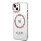 Cumpara ieftin Husa Guess Transparent MagSafe pentru iPhone 14 Plus Pink