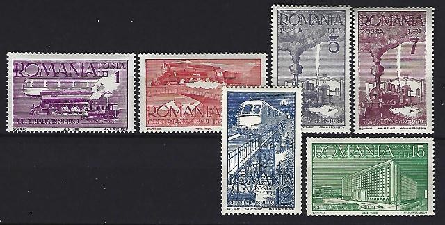 Romania 1939 - Lp 132 - Ceferiada - 70 de ani de existenta C.F.R. - serie - MNH***