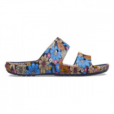 Papuci Classic Crocs Retro Floral Sandal Albastru - Navy/Multi