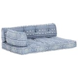 vidaXL Pernă de canapea din paleți, indigo, textil, petice 287726