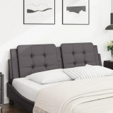 VidaXL Pernă pentru tăblie pat, gri, 160 cm, piele artificială