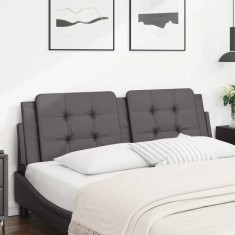 vidaXL Pernă pentru tăblie pat, Zadar, gri, 160 cm, piele artificială 374869