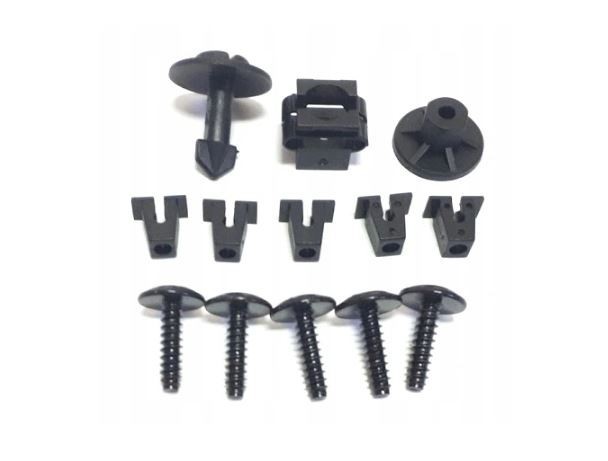 Clema, clips fixare carenaj Audi 100 (C4), 80 (B4), A6 (C4); set 13 bucati, 4A0805121, 4A0805121A, 4A0805163, N90757901, N90775001, WHT008613